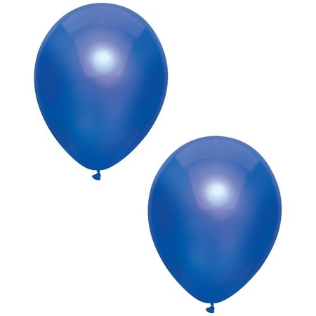 10x Dark blue metallic balloons 30 cm