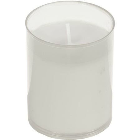 10x Matte candle holders with candle 7 x 10 cm 24 hours