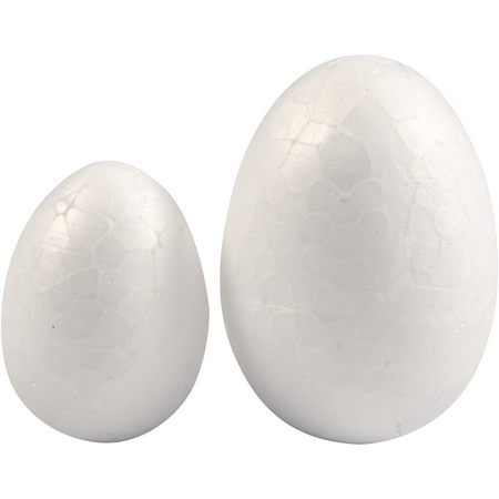 10x Piepschuim eieren hobby/knutsel materiaal