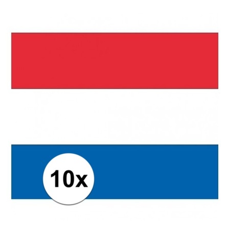 10x Flag Netherlands stickers