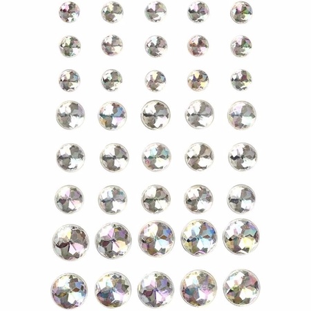 120x Hobby kristal zilveren plaksteentjes