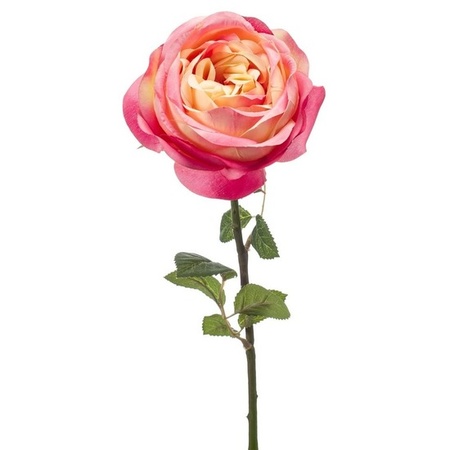 12x Roze rozen kunstbloemen 66 cm