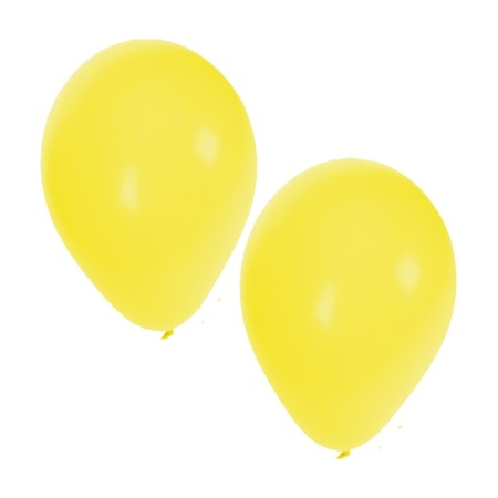 Helium tank with 30 yellow balloons