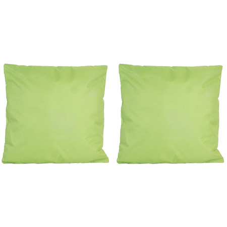 1x Bank/Sier kussens voor binnen en buiten in de kleur groen 45 x 45 cm