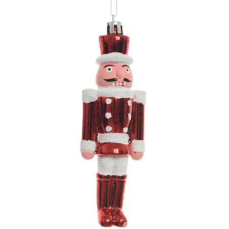 2x Nutcracker doll hangers red/white 12,5 cm