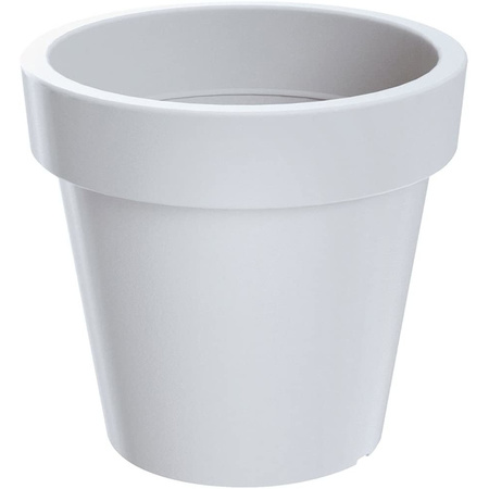 1x Artificial white flowerpot 35 cm