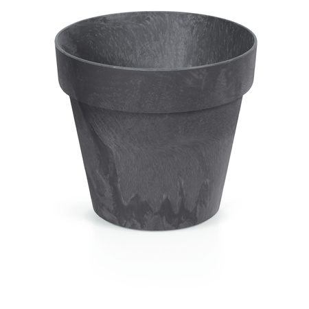 1x Artificial anthracite flowerpot concrete look 40 cm