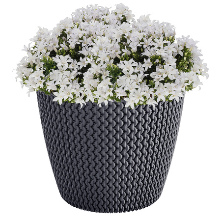 1x Plastic Splofy flower pots 26 cm anthracite - Flower pots / plant pots for inside and outside