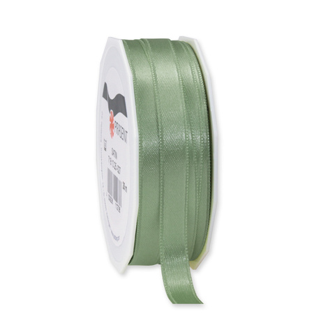 Satin presents ribbon - 3 green colours - 25m x 1 cm