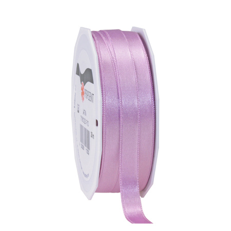 1x Luxury Hobby/decoration lilac pink satin ribbons 1 cm/10 mm x 25 meters