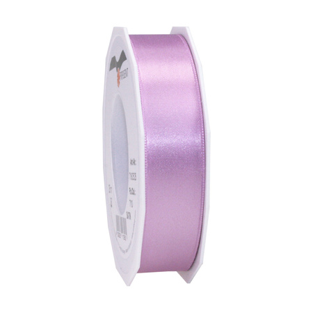 1x Luxury Hobby/decoration lilac pink satin ribbons 2,5 cm/25 mm x 25 meters