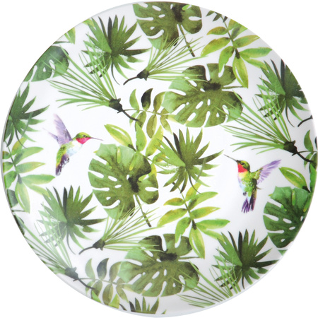 Breakfast tableware set plate/cup/bowl with tropical print for kids