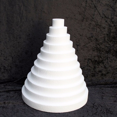 1x Styrofoam round slice/slices 10 x 4 cm hobby/DIY arts and crafts materials