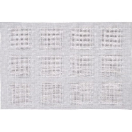1x Placemat white woven 45 cm