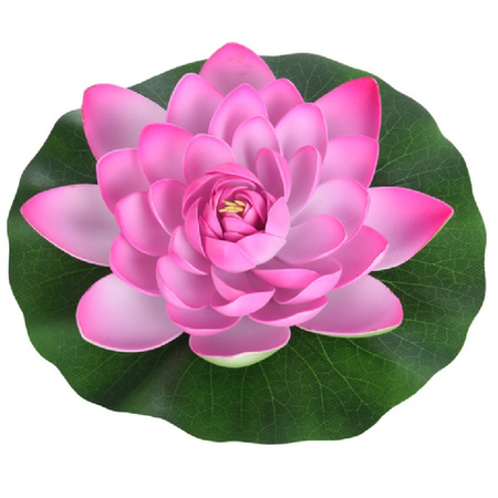 4x Colored floating artificial waterlily flowers 26 cm