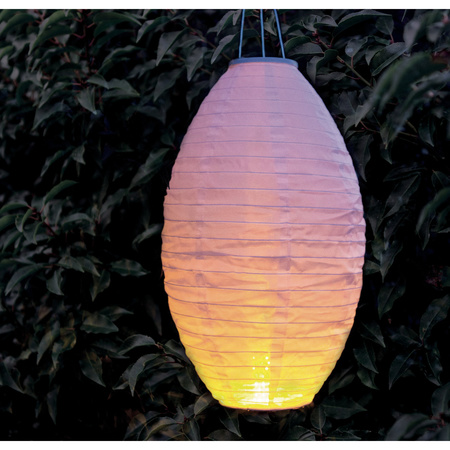 1x pcs solar lantern white with realistic flame effect 30 x 50 cm
