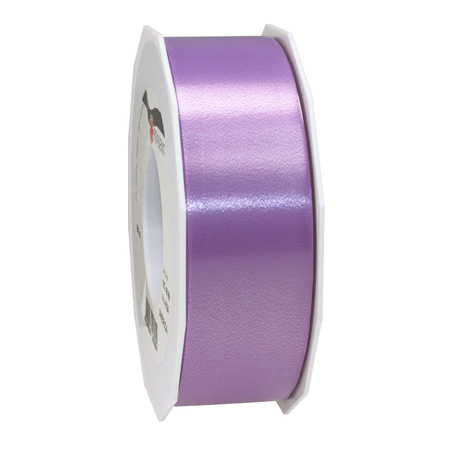 1x XL Hobby/decoration lilac pink plastic ribbons 4 cm/40 mm x 91 meters