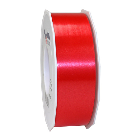 1x XL Hobby/decoration red pink plastic ribbons 4 cm/40 mm x 91 meters