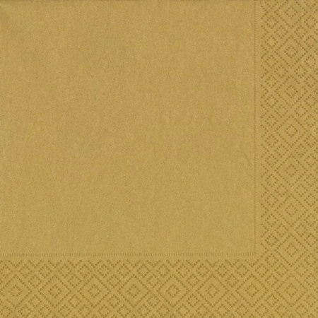 20x Golden napkins 33 x 33 cm