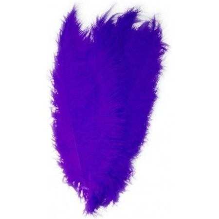 20x Large purple ostrisch decoration feathers 50 cm