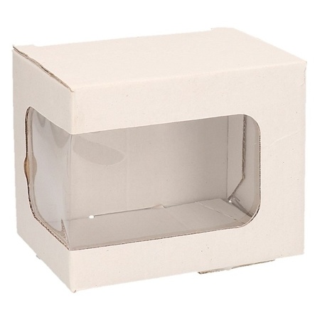 20x Kerstbal verpakken doosje met venster 12 x 9 x 10 cm 