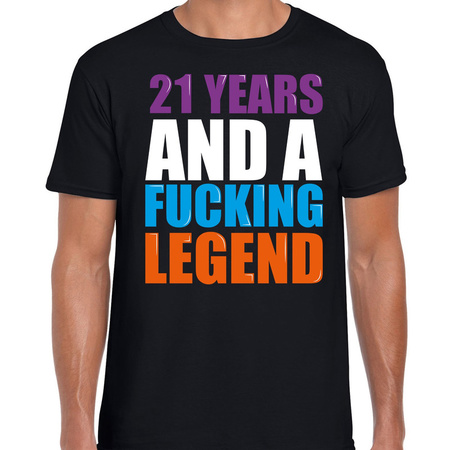21 year legend t-shirt black for men