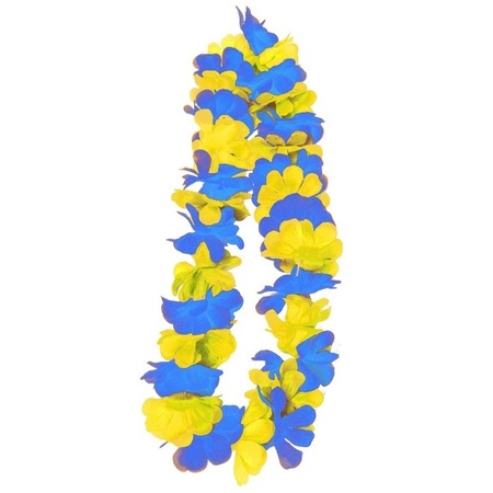 24x Blue/yellow hawaii garlands