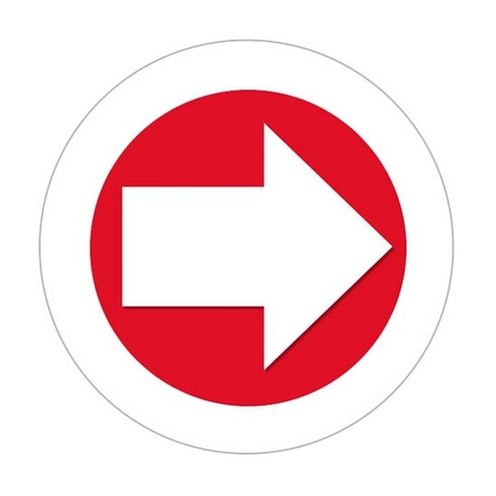 25x Accent arrow sticker with white border