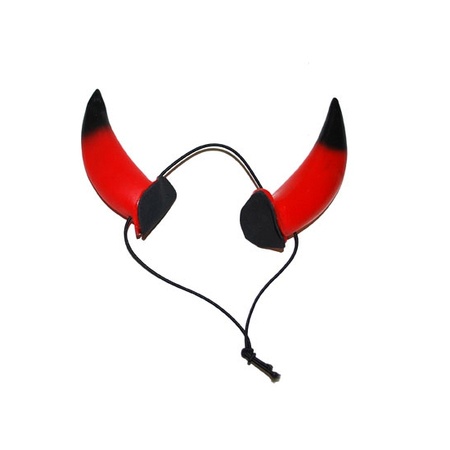 2x Devil horns with elastic