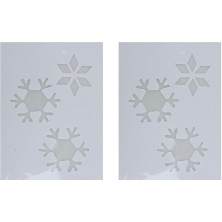 2x Christmas window templates snowflake 35 cm