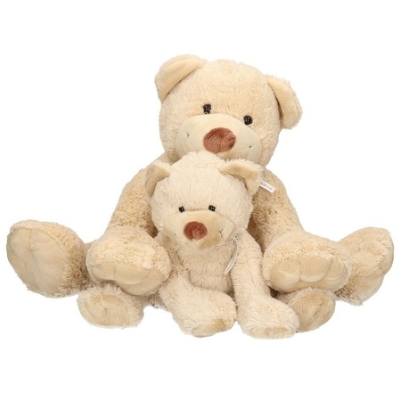 2x Pluche mama en kind Boogy knuffelberen 35/24 cm knuffels