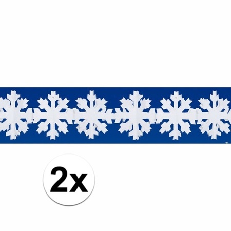 2x Snow garland 3 meters