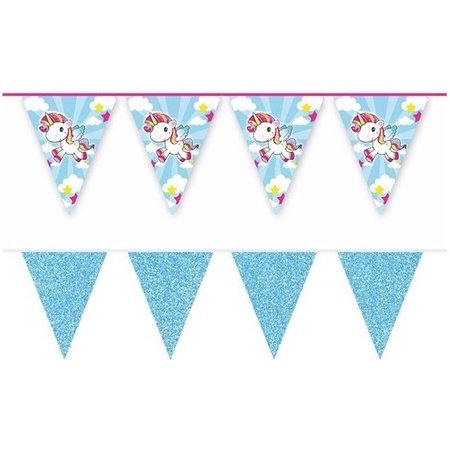 2x Buntings unicorn and blue glitters 10 meters