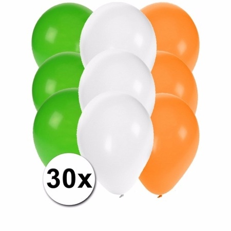 30x Ballonnen in Ierse kleuren