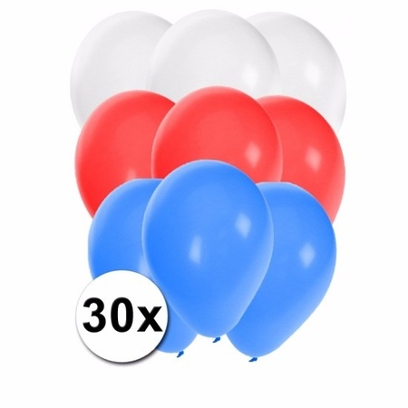 30x Ballonnen in Slowaakse kleuren