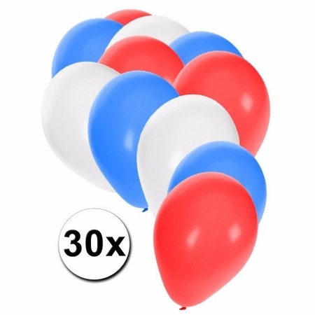 30x Ballonnen in Tsjechische kleuren