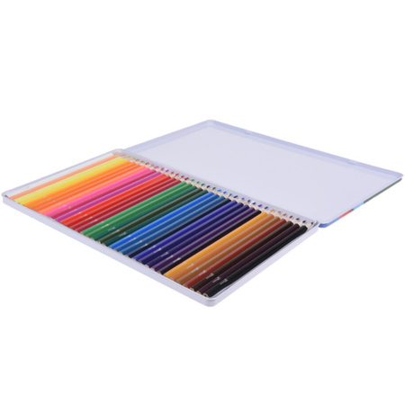 36x Kleurpotloden in diverse kleuren 18 x 0,7 cm