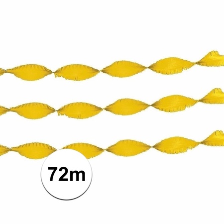3x Feest of verjaardag versiering slingers geel 24 m
