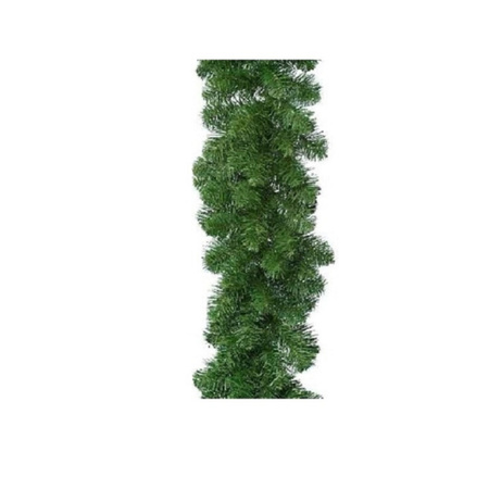 3x Groene dennen guirlande / dennenslinger 270 x 25 cm