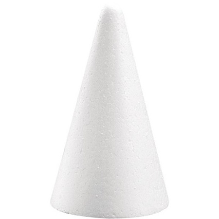 3x Hobby/DIY styrofoam cone shapes 12 cm