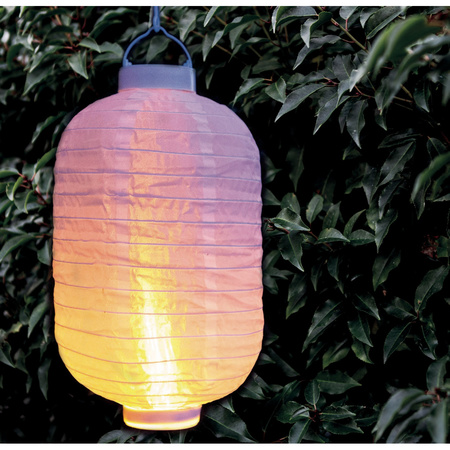 3x pcs solar lantern white with realistic flame effect 20 x 30 cm