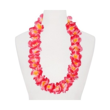 4x Hawaii garland pink/orange 
