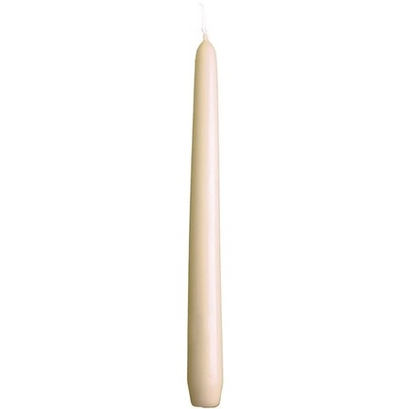 4x Ivory dining candles 25 cm 8 hours