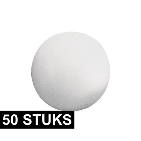 50x Styrofoam balls 3 cm