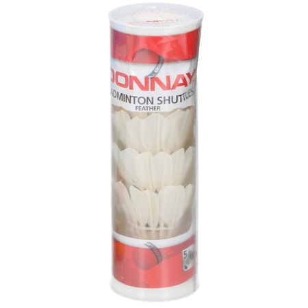 5x Feather badminton shuttles white
