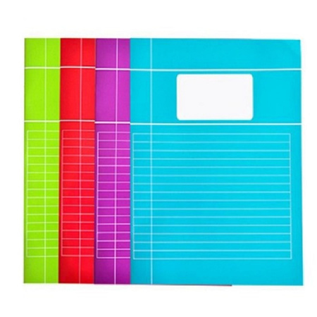 5x Notebooks A4 lines bright colored