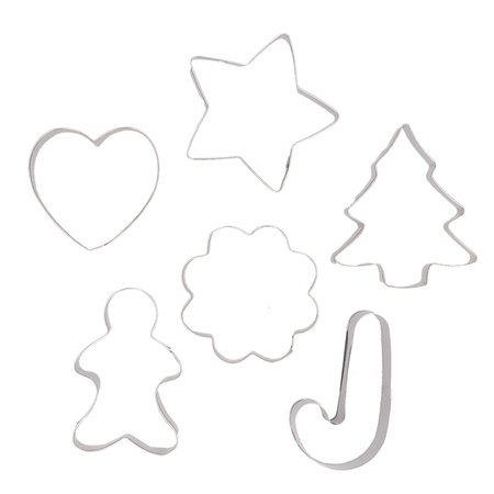 6x Christmas cookie cutters