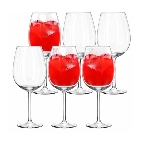 6x Wineglasses for red or white wine 330 ml Plaza