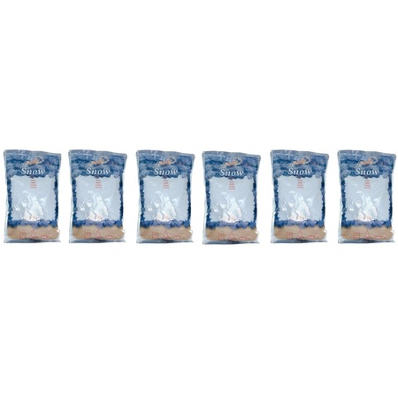 6x Bags of 4 ltr fake snowflakes