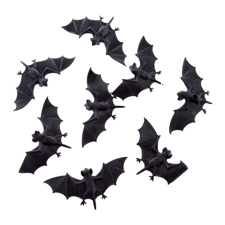 8x Plastic bats 10 cm